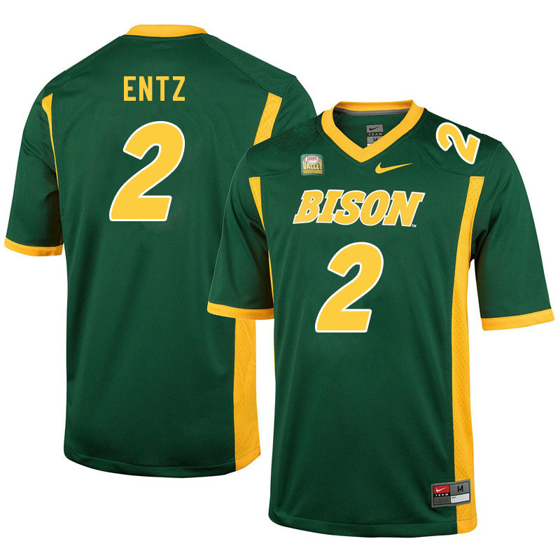 Men #2 Kellen Entz North Dakota State Bison College Football Jerseys Sale-Green